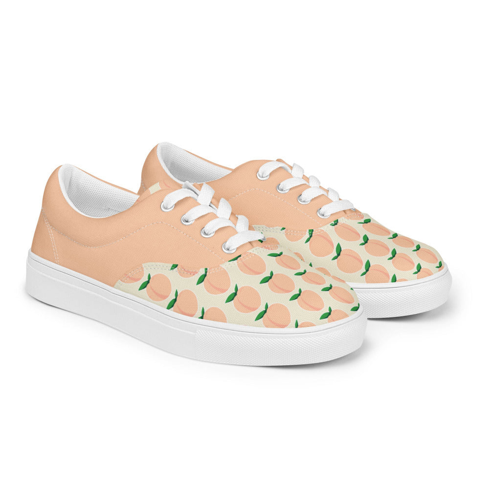 Peaches And Cream Womens Canvas Sneakers - https://ascensionemporium.net